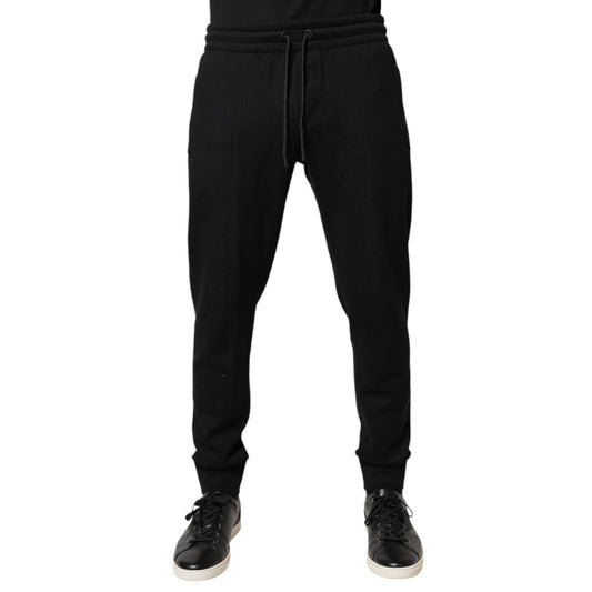 Dolce & Gabbana Black Cotton Jogger Jogging Pants 1728,67345645728,Athletic Pants - Pants - Clothing,Black,Clothing,Dolce & Gabbana,IT46 | S,Jeans & Pants - Men - Clothing,Material: 70% Cotton 30% Nylon,Men,Men - Clothing,Pants - Clothing,Preowned / Defec