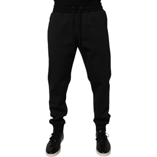 Dolce & Gabbana Black Polyester Men Jogger Sweatpants Pants 1728,67345645728,Athletic Pants - Pants - Clothing,Black,Clothing,Dolce & Gabbana,IT46 | S,IT54 | XL,Jeans & Pants - Men - Clothing,Material: 64% Polyester 20% Cotton 16% Nylon,Men,Men - Clothing