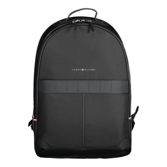 Tommy Hilfiger Black Polyester Men Backpack Tommy Hilfiger