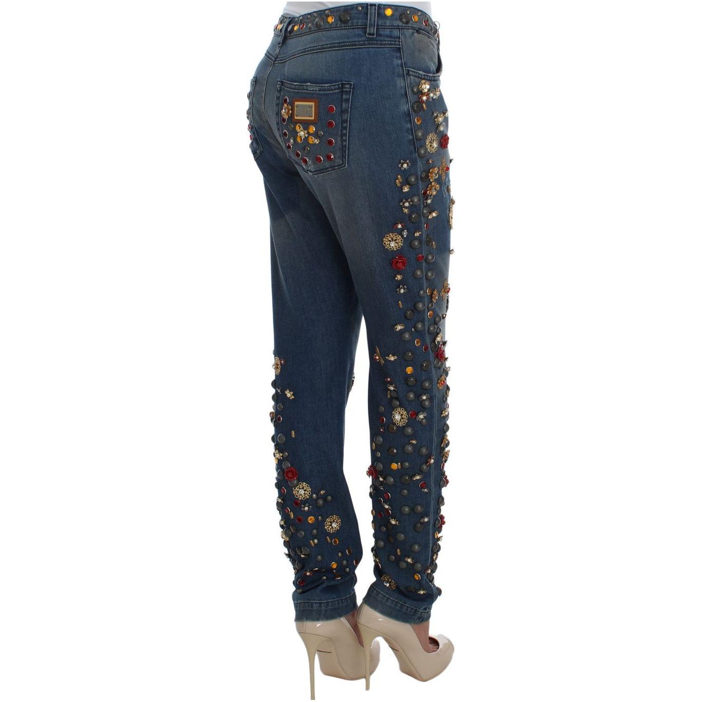 Dolce & Gabbana Enchanted Sicily Embellished Boyfriend Jeans Dolce & Gabbana