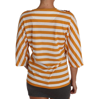 Dolce & Gabbana White Orange FIRENZE Top T-shirt