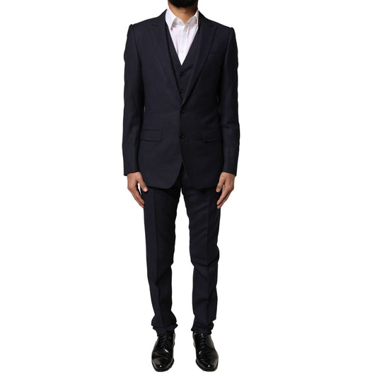 Dolce & Gabbana Dark Gray Fantasy MARTINI 3 Piece Formal Suit