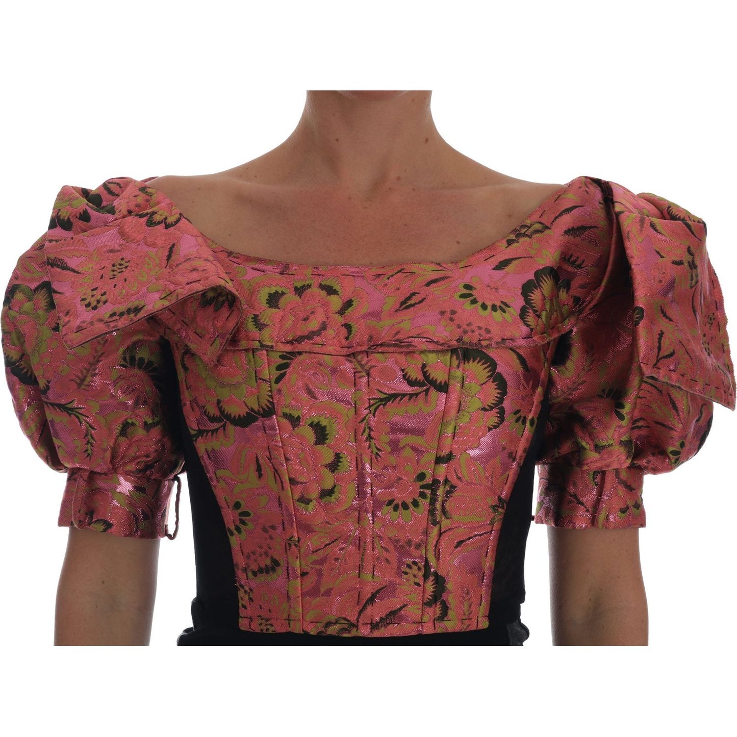 Dolce & Gabbana Ethereal Puff Sleeve Cropped Top Dolce & Gabbana