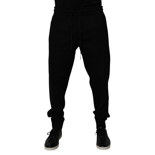 Dolce & Gabbana Black Cotton Blend Jogger Sweatpants Pants 1728,67345645728,Athletic Pants - Pants - Clothing,Black,Clothing,Dolce & Gabbana,IT52 | XL,Jeans & Pants - Men - Clothing,Material: 70% Cotton 30% Nylon,Men,Men - Clothing,New with tags,Pants - C