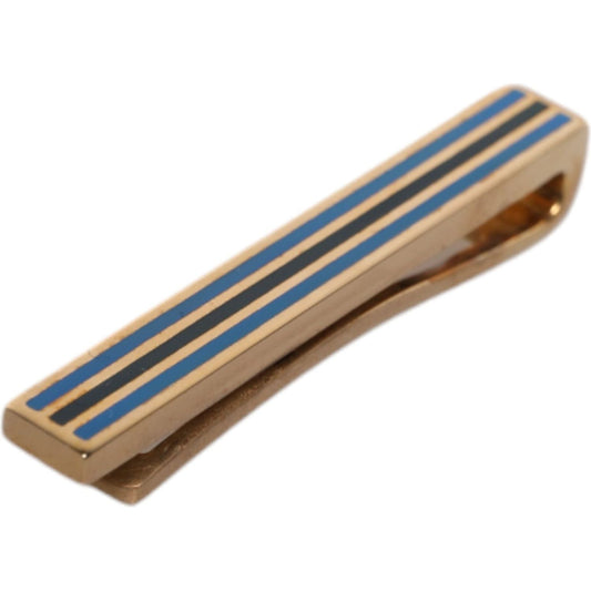 Dolce & Gabbana Gold Tone Brass Logo Branded Tie Clip Bar 1728,67345645728,Accessories,Category - Jewellery,Dolce & Gabbana,Gold,Jewellery - Accessories,Jewelry,Material: 90% Real Brass 10% Enamel,Men,Men - Jewelry,New with tags,Tie Clips - Men - Jewelry,
