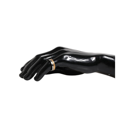 Dolce & Gabbana Gold Silver Tone Real Brass DG Logo Ring