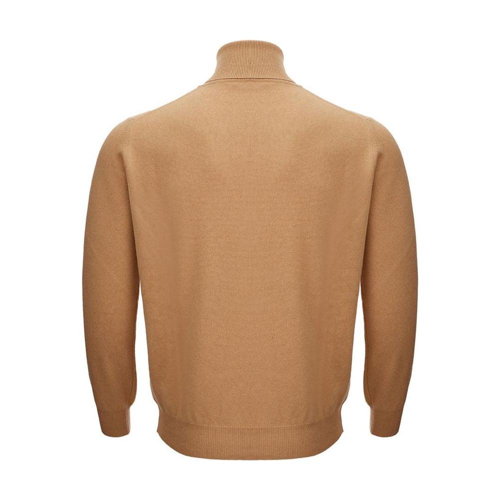 KANGRA Brown Wool Turtleneck 1728,67397976224,Brown,Clothing,IT50 | L,IT54 | XXL,KANGRA,Men,Men - Clothing,New with tags,Sweaters - Clothing,Sweaters - Men - Clothing,Turtlenecks - Sweaters - Clothing