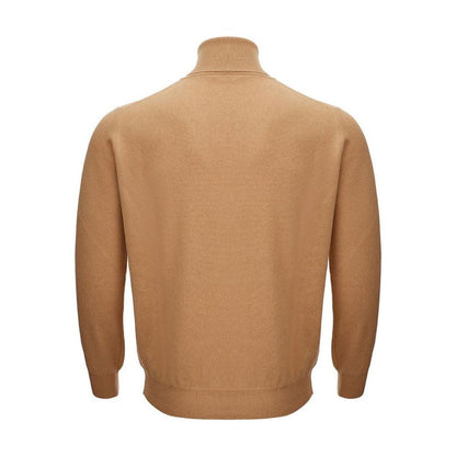 KANGRA Brown Wool Turtleneck 1728,67397976224,Brown,Clothing,IT50 | L,IT54 | XXL,KANGRA,Men,Men - Clothing,New with tags,Sweaters - Clothing,Sweaters - Men - Clothing,Turtlenecks - Sweaters - Clothing