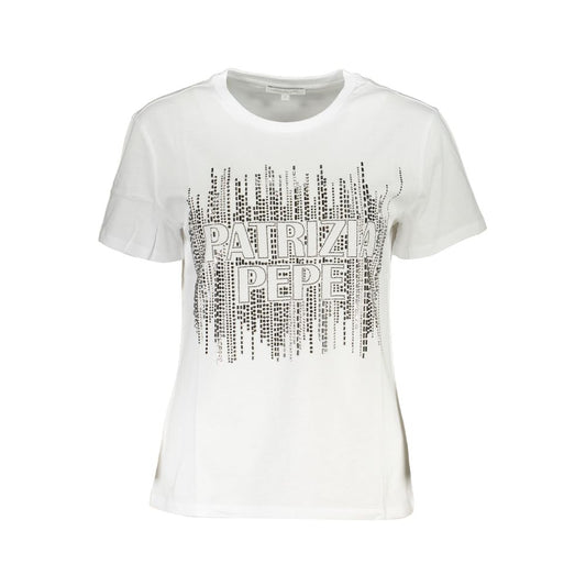 Patrizia Pepe White Cotton Women T-Shirt 1728,67403481248,Clothing,M,New with tags,Patrizia Pepe,S,T-Shirts - Clothing,T-Shirts - T-Shirts - Clothing,White,Women,XS