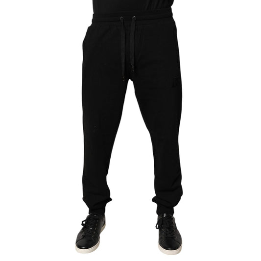 Dolce & Gabbana Black Cotton Mid Waist Jogger Sweatpants Pants 1728,67345645728,Athletic Pants - Pants - Clothing,Black,Clothing,Dolce & Gabbana,IT44 | XS,IT46 | S,IT48 | M,IT52 | XL,Jeans & Pants - Men - Clothing,Material: 100% Cotton,Men,Men - Clothing,