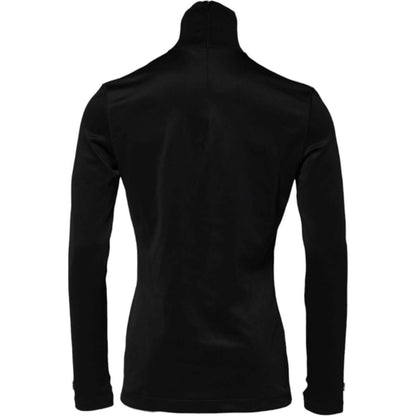 Dolce & Gabbana Black Polyester Turtleneck Pullover Sweater 1728,67345645728,Black,Clothing,Dolce & Gabbana,IT48 | M,IT50 | L,IT52 | XL,Material: 92% Polyester 8% Elastane,Men,Men - Clothing,New with tags,Sweaters - Clothing,Sweaters - Men - Clothing,Turt
