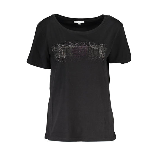 Patrizia Pepe Black Cotton Women T-Shirt 1728,67403481248,Black,Clothing,M,New with tags,Patrizia Pepe,S,T-Shirts - Clothing,T-Shirts - T-Shirts - Clothing,Women,XS