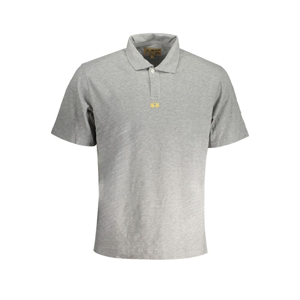 La Martina Brown Cotton Men Polo Shirt