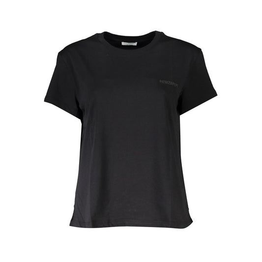 Patrizia Pepe Black Organic Cotton Women T-Shirt 1728,67403481248,Black,Clothing,New with tags,Patrizia Pepe,S,T-Shirts - Clothing,T-Shirts - T-Shirts - Clothing,Women,XS