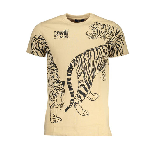 Cavalli Class Beige Cotton Men T-Shirt 1728,67403481248,Beige,Cavalli Class,Clothing,Men,New with tags,T-Shirts - Clothing,T-Shirts - T-Shirts - Clothing,XL,XXL