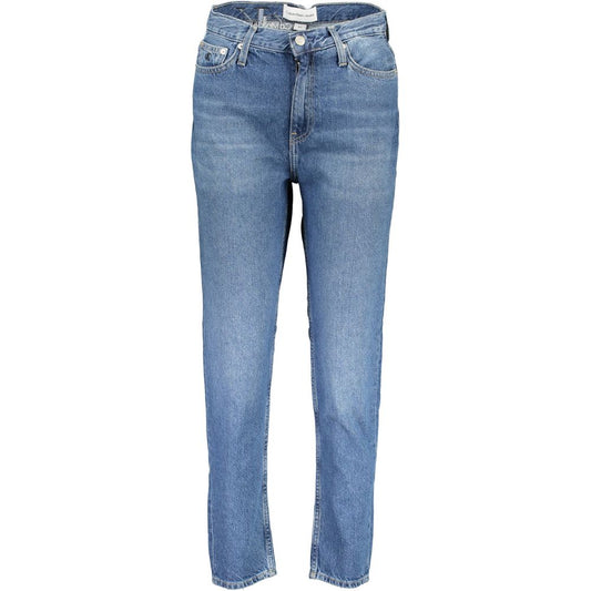 Calvin Klein Blu Cotton Women Jeans 1728,67403481248,Blue,Calvin Klein,Clothing,High-Waisted Jeans - Jeans Denim - Clothing,Jeans Denim - Clothing,New with tags,W25,W26,W27,W28,W29,W30,W31,Women