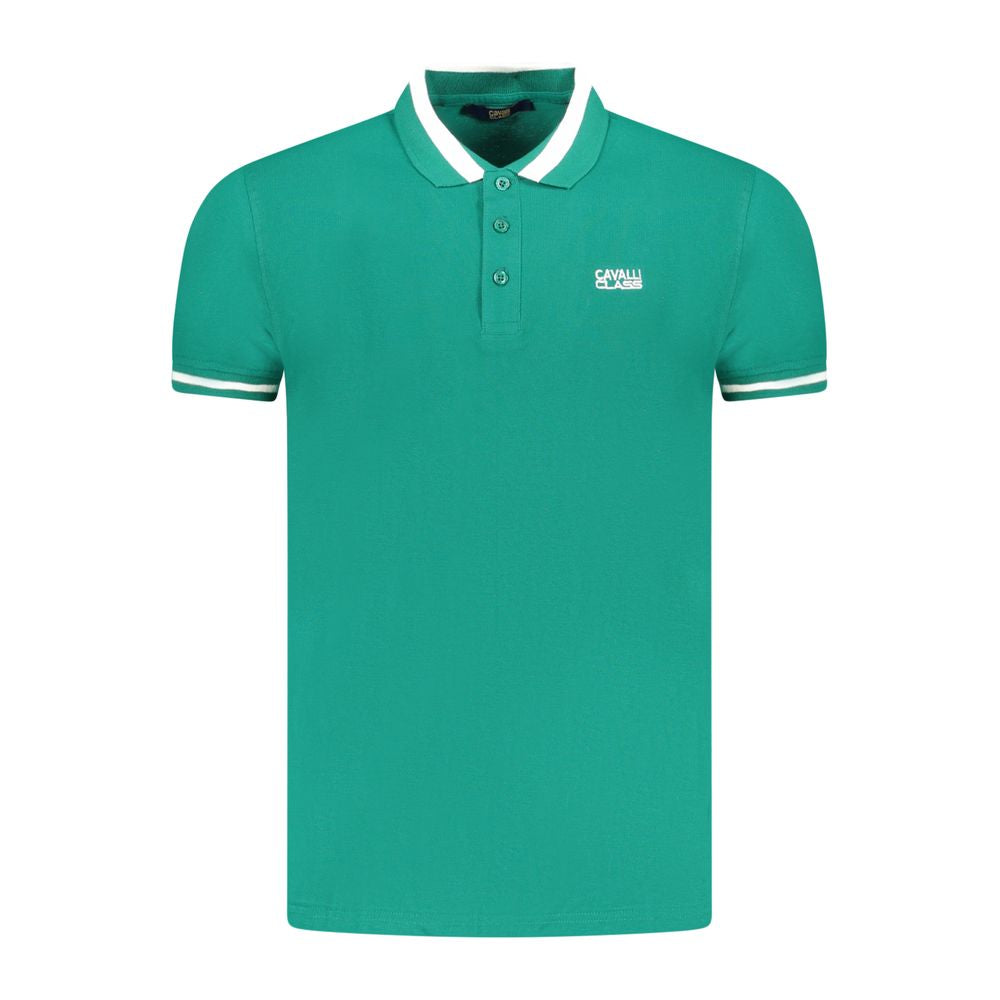 Cavalli Class Verde Cotton Men Polo 1728,67403481248,Cavalli Class,Clothing,Green,L,M,Men,New with tags,Polo Shirts - T-Shirts - Clothing,T-Shirts - Clothing,XL,XXL
