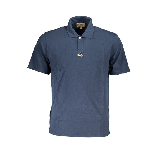 La Martina Blue Cotton Men Polo Shirt 1728,67403481248,Blue,Clothing,L,La Martina,M,Men,New with tags,Polo Shirts - T-Shirts - Clothing,S,T-Shirts - Clothing,XL,XXL