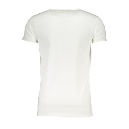 Cavalli Class "Bianco Cotton Men T-Shirt"