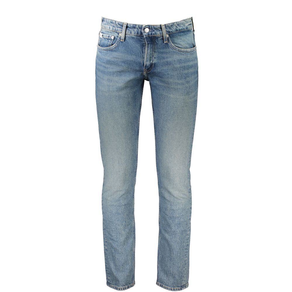 Calvin Klein Blu Cotton Men's Slim Jeans