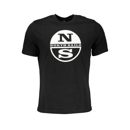 North Sails Black Cotton Men's T-Shirt