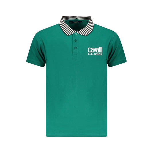 Cavalli Class Black Cotton Men T-Shirt 1728,67403481248,Cavalli Class,Clothing,Green,L,M,Men,New with tags,Polo Shirts - T-Shirts - Clothing,T-Shirts - Clothing,XL,XXL
