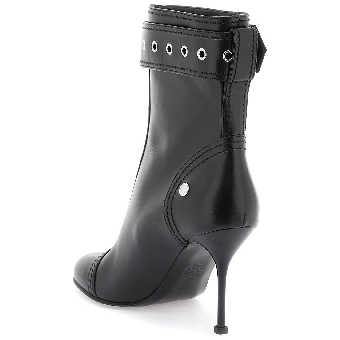 Alexander Mcqueen leather ankle boots with buckle Boots Alexander Mcqueen