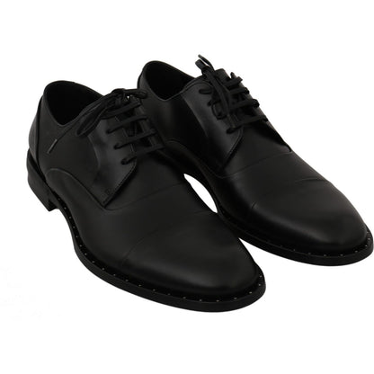 Dolce & Gabbana Black Leather Derby Formal Shoes 1728,67345645728,Black,Dolce & Gabbana,EU39/US6,Formal - Men - Shoes,Material: Leather,Men,Men - Shoes,New with tags,Oxfords and Derbies - Shoes,Shoes