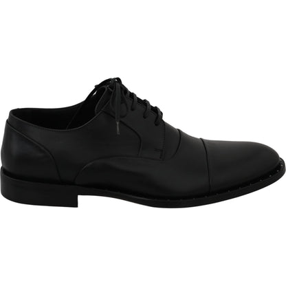 Dolce & Gabbana Black Leather Derby Formal Shoes 1728,67345645728,Black,Dolce & Gabbana,EU39/US6,Formal - Men - Shoes,Material: Leather,Men,Men - Shoes,New with tags,Oxfords and Derbies - Shoes,Shoes