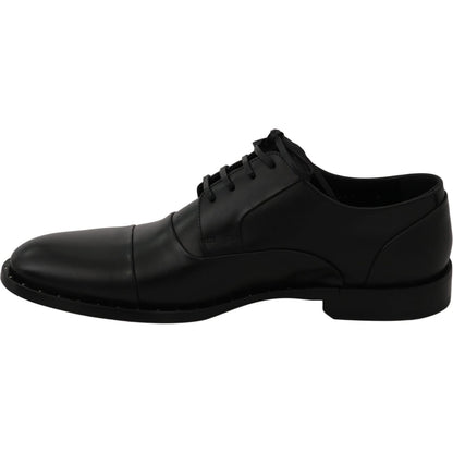 Dolce & Gabbana Black Leather Derby Formal Shoes 1728,67345645728,Black,Dolce & Gabbana,EU39/US6,Formal - Men - Shoes,Material: Leather,Men,Men - Shoes,New with tags,Oxfords and Derbies - Shoes,Shoes