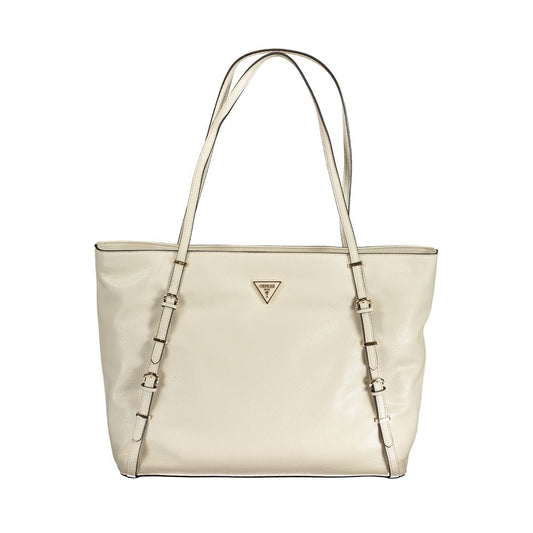 Guess Jeans Beige Polyurethane Women Handbag 1728,67403481248,Bags,Beige,Guess Jeans,Handbags - Bags,New with tags,Women