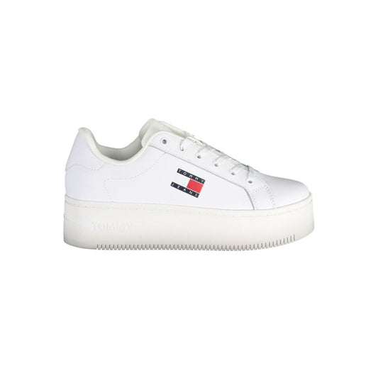 Tommy Hilfiger Bianco Leather Women Sneaker 1728,67403481248,EU41/US11,New with tags,Platform - Sneakers - Shoes,Shoes,Sneakers - Shoes,Tommy Hilfiger,White,Women