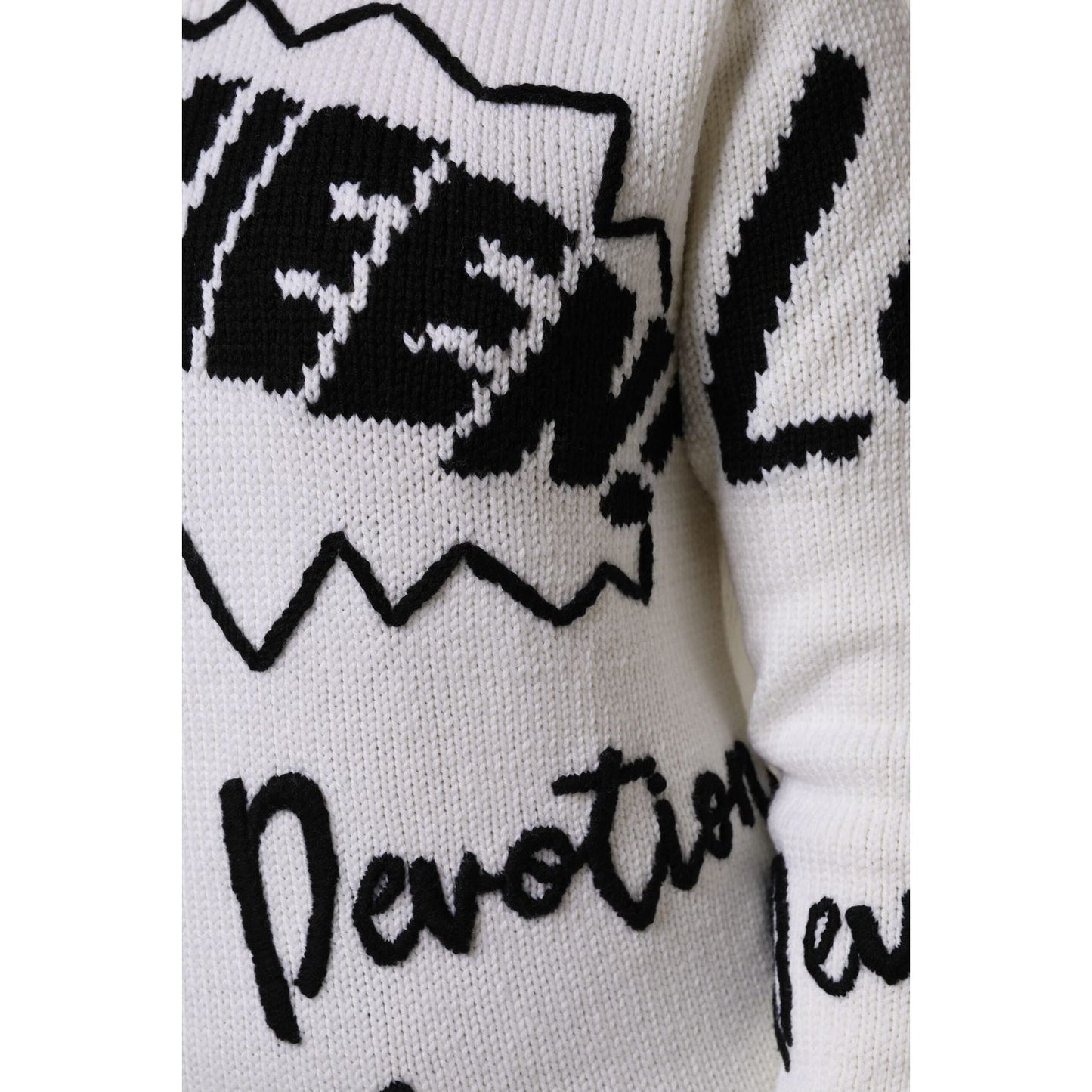 Dolce & Gabbana White Wool Knit Crew Neck Pullover Sweater 1728,67345645728,Clothing,Dolce & Gabbana,IT40|S,Material: 92% Wool 8% Virgin Wool,Preowned / Defect,Sweaters - Clothing,Sweaters - Women - Clothing,Sweatshirts - Sweaters - Clothing,White,Women,W