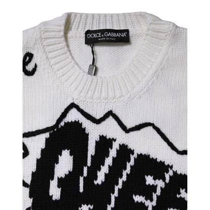 Dolce & Gabbana White Wool Knit Crew Neck Pullover Sweater 1728,67345645728,Clothing,Dolce & Gabbana,IT40|S,Material: 92% Wool 8% Virgin Wool,Preowned / Defect,Sweaters - Clothing,Sweaters - Women - Clothing,Sweatshirts - Sweaters - Clothing,White,Women,W