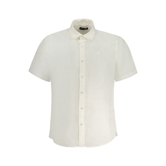 North Sails Bianco Linen Men Shirt 1728,67403481248,Clothing,Men,New with tags,North Sails,S,Shirts - Clothing,Shortsleeve - Shirts - Clothing,White