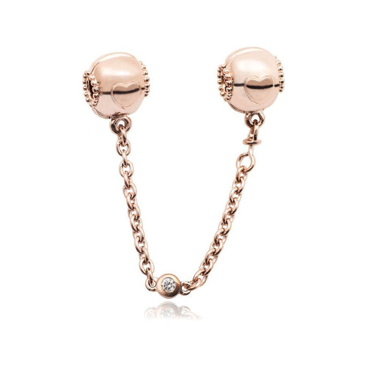 PANDORA CHARMS Mod. JEART SAFETY CHAIN DESIGNER FASHION JEWELLERY PANDORA