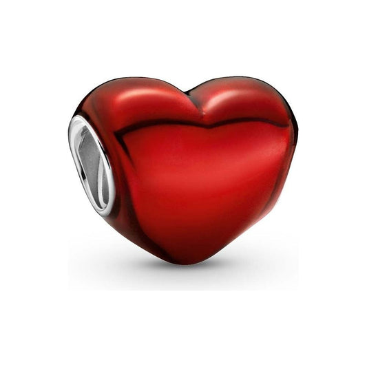 PANDORA CHARMS Mod. METALLIC RED HEART DESIGNER FASHION JEWELLERY PANDORA