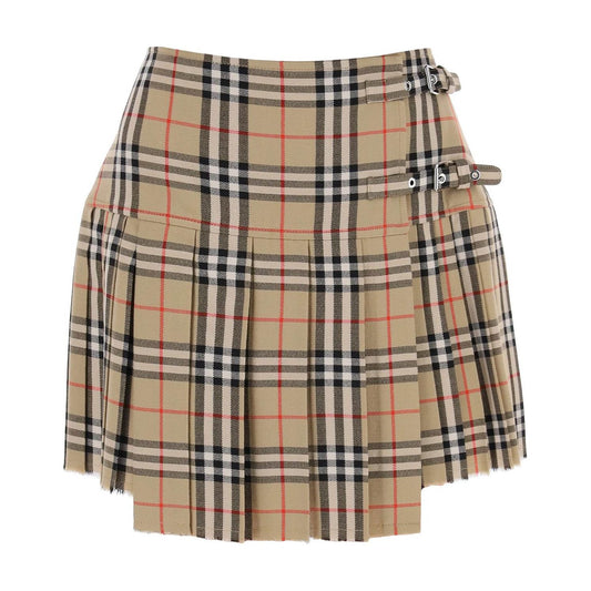 Burberry check wool kilt miniskirt Skirts Burberry