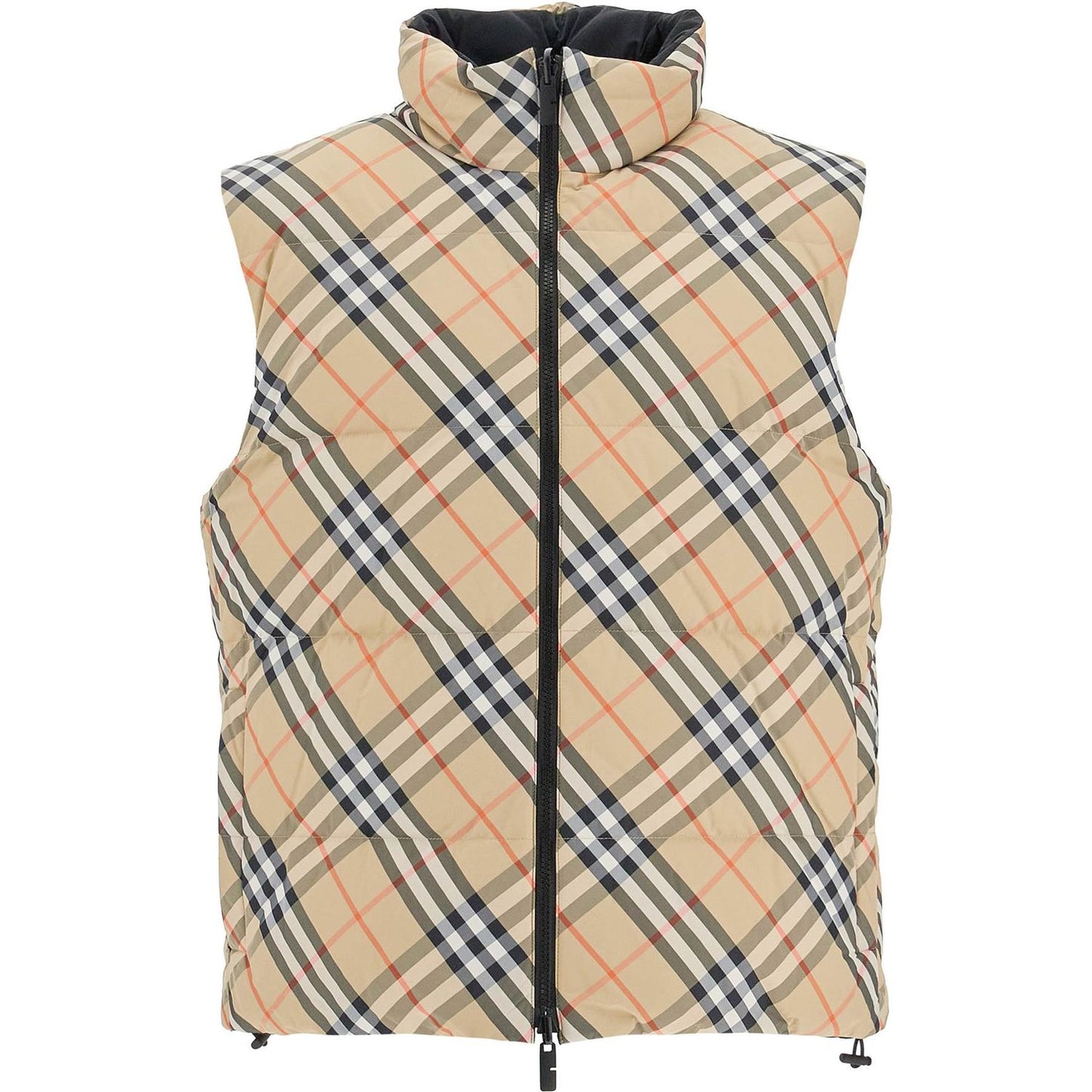 Burberry ered  reversible checkered nylon sleeveless Vests Burberry