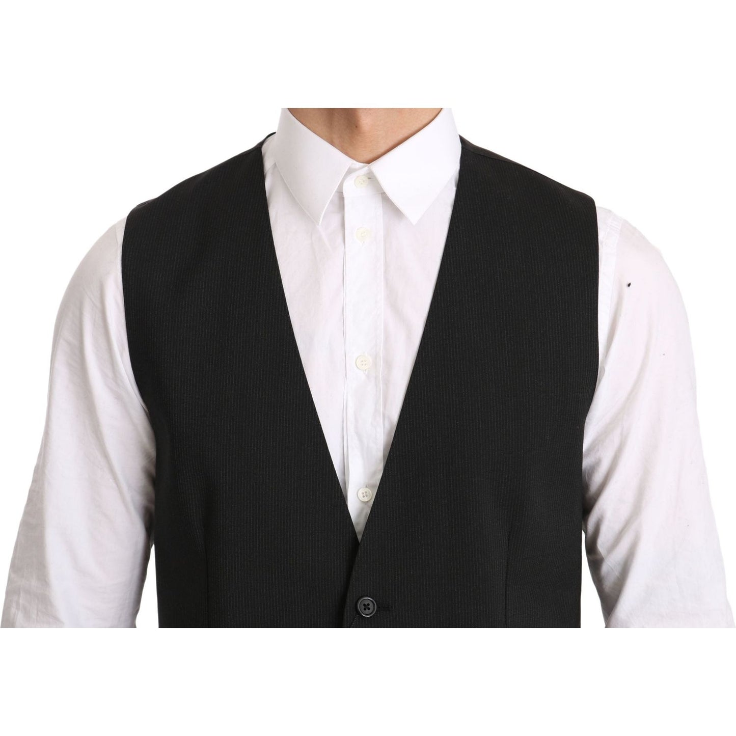 Dolce & Gabbana Elegant Gray Formal Vest - Regular Fit Dolce & Gabbana