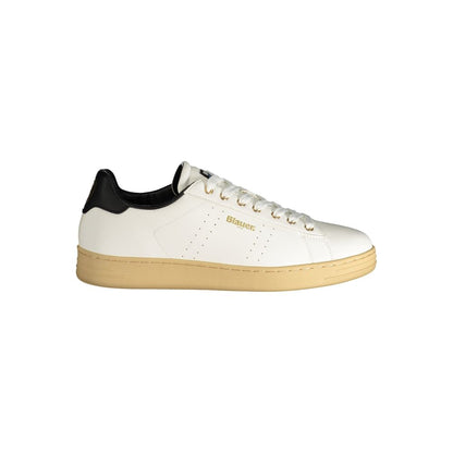 Blauer Bianco Polyurethane Men Sneaker 1728,67403481248,Athletic - Sneakers - Shoes,Blauer,EU46,Men,New with tags,Shoes,Sneakers - Shoes,White