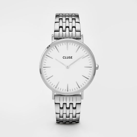 Cluse Silver Stainless Steel Dress Watch 1728,67434610848,Accessories,Cluse,Dress Watches - Watches - Accessories,New with tags,Silver,Watches - Accessories,Women