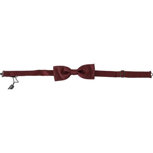 Dolce & Gabbana Elegant Maroon Silk Bow Tie Bow Tie Dolce & Gabbana