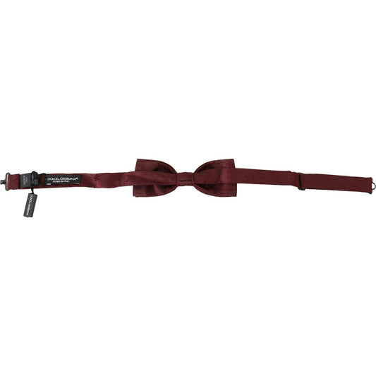 Dolce & Gabbana Elegant Maroon Silk Bow Tie Bow Tie Dolce & Gabbana