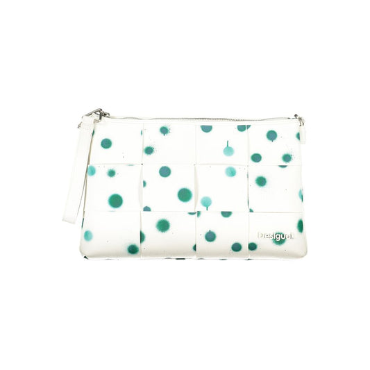 Desigual Bianco Poliuretano Women Handbag 1728,67403481248,Bags,Clutch Bags - Bags,Desigual,New with tags,White,Women