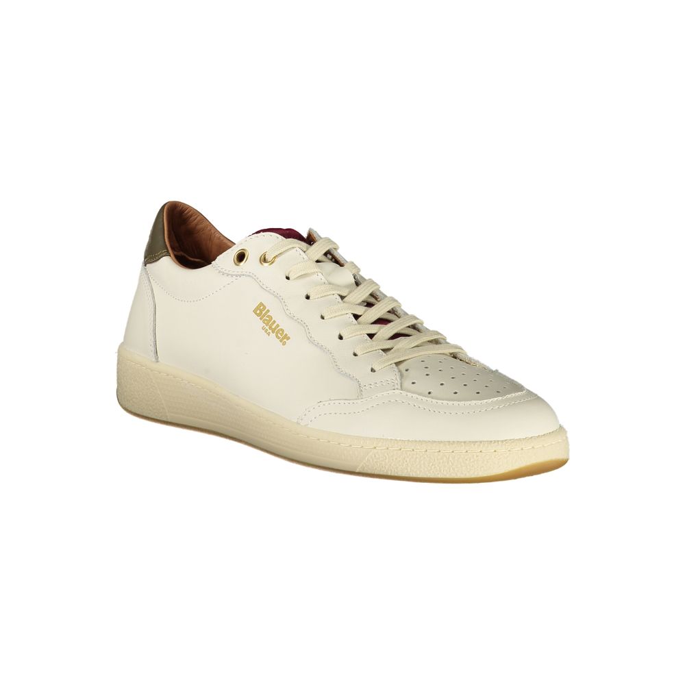 Blauer Bianco Polyurethane Men Sneaker 1728,67403481248,Athletic - Sneakers - Shoes,Blauer,EU40/US7,EU41/US8,EU44/US11,Men,New with tags,Shoes,Sneakers - Shoes,White