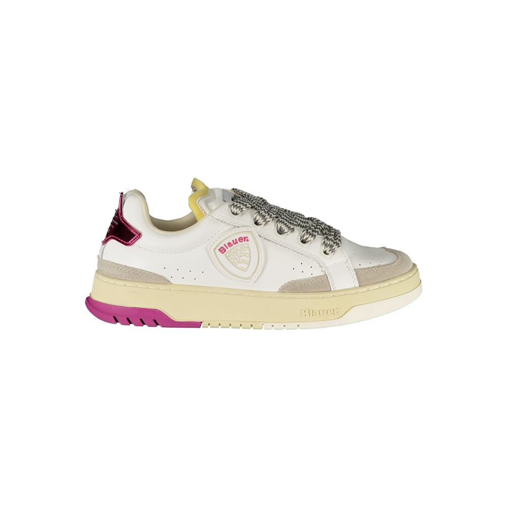 Blauer White Polyurethane Women Sneaker 1728,67403481248,Blauer,EU36/US6,EU37/US7,EU38/US8,EU39/US9,EU40/US10,EU41/US11,Low Tops - Sneakers - Shoes,New with tags,Shoes,Sneakers - Shoes,White,Women