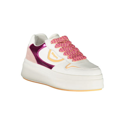 Blauer White Polyurethane Women Sneaker 1728,67403481248,Blauer,EU36/US6,EU37/US7,EU38/US8,EU39/US9,EU40/US10,EU41/US11,New with tags,Platform - Sneakers - Shoes,Shoes,Sneakers - Shoes,White,Women