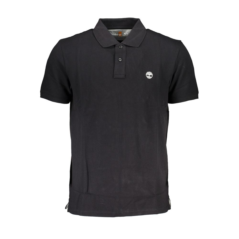 Timberland Black Organic Cotton Men Polo Shirt