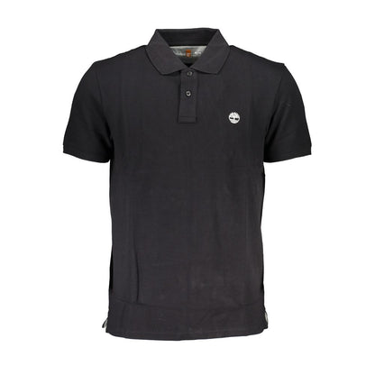 Timberland Black Organic Cotton Men Polo Shirt